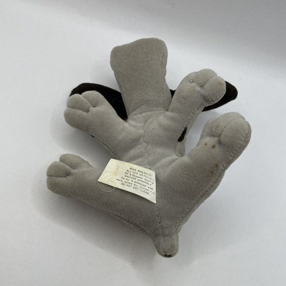 Vintage Pound Puppies newborns Gray Dog Brown Spots 7" plush stuffed animal - Picture 3 of 4